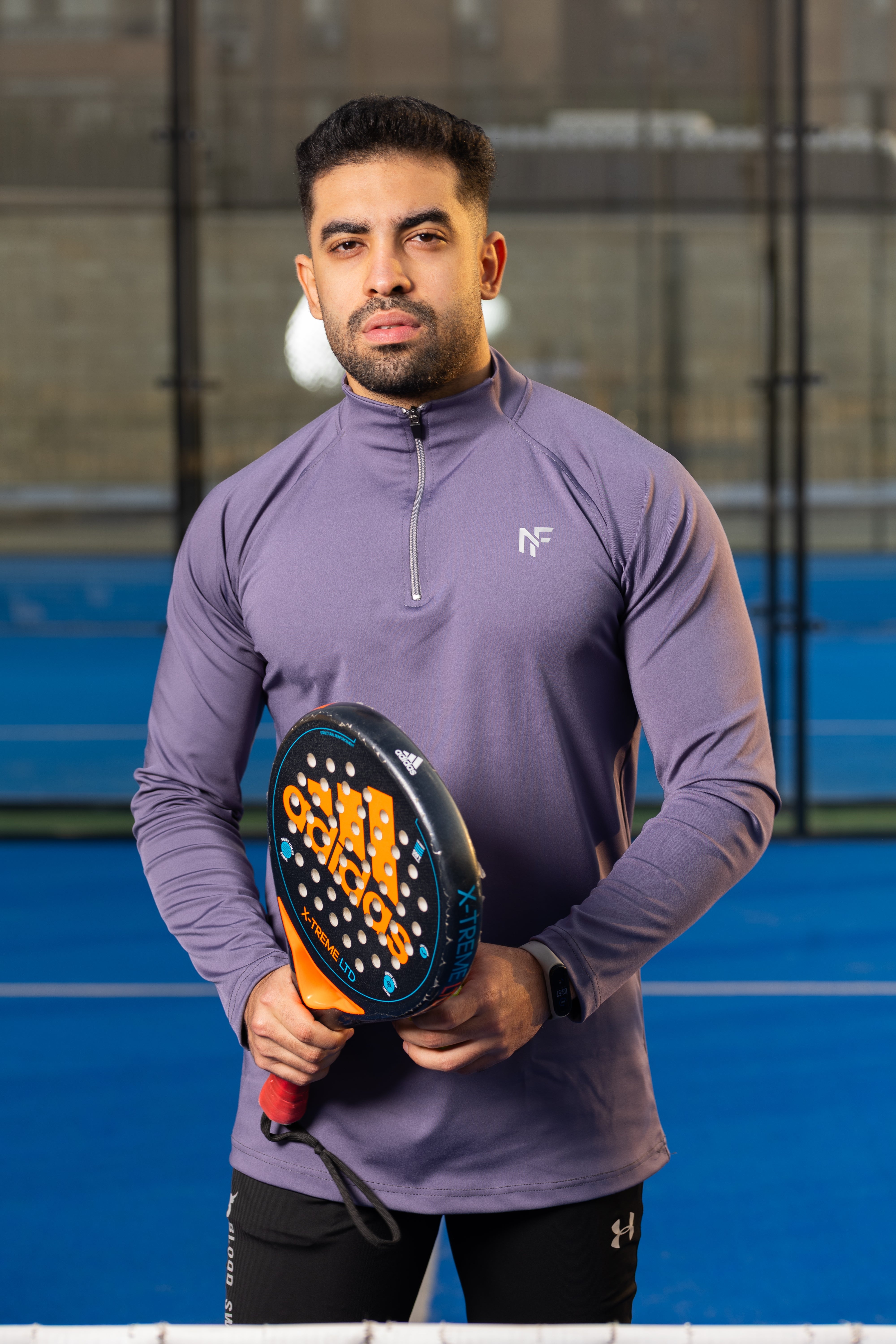 Negma Fit Performance Quarter-Zip Training Top – Dusty Purple
