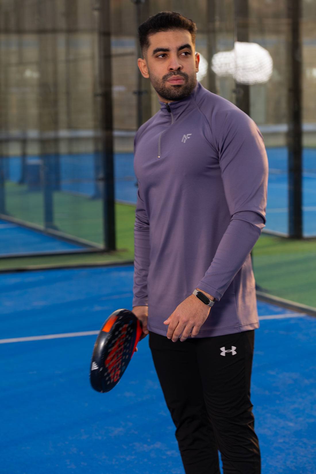 Negma Fit Performance Quarter-Zip Training Top – Dusty Purple