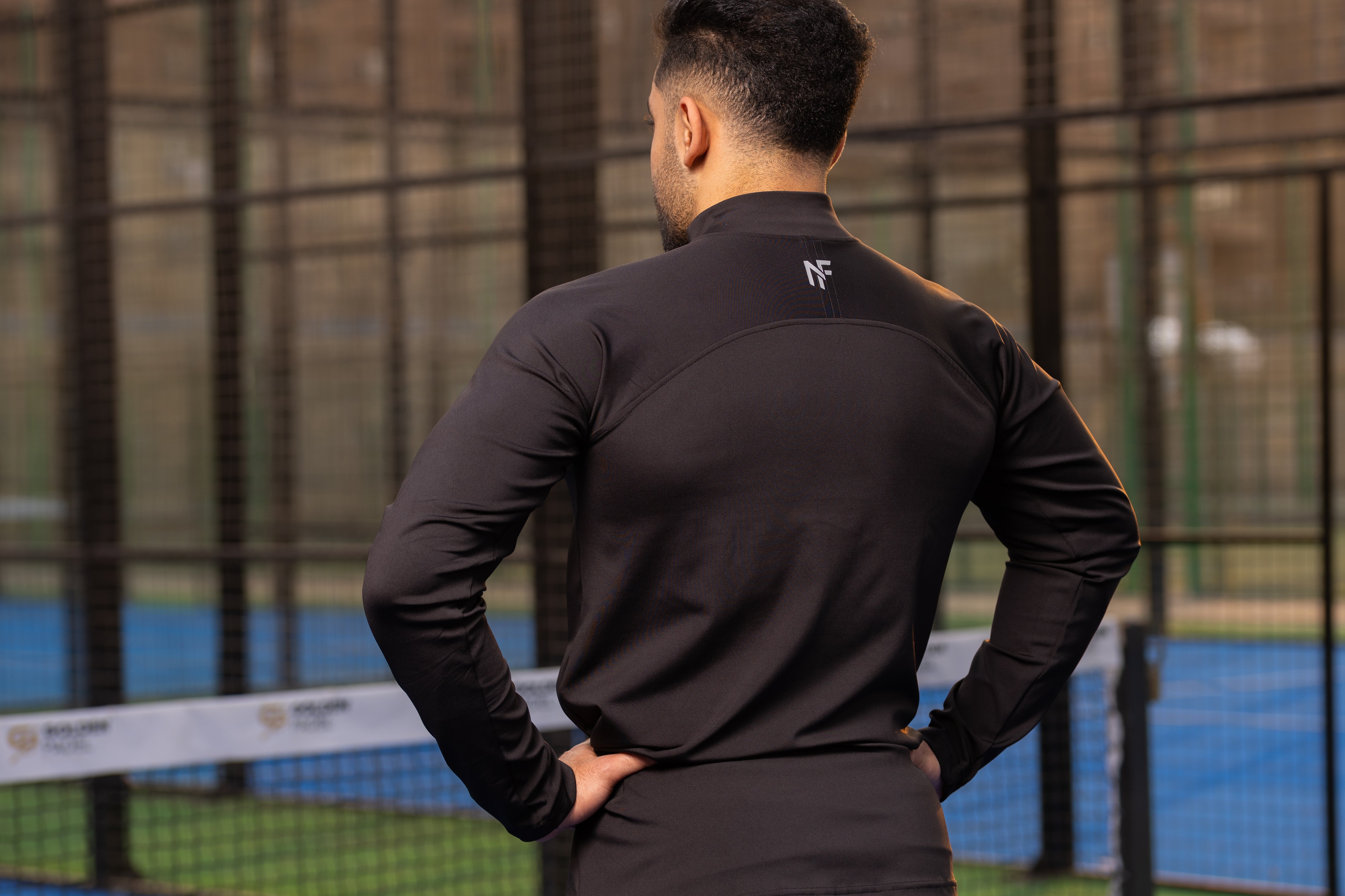 Negma Fit Performance Quarter-Zip Training Top – Black