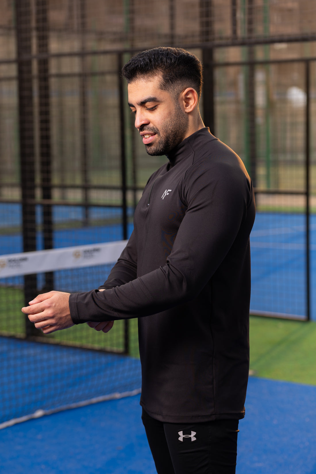Negma Fit Performance Quarter-Zip Training Top – Black