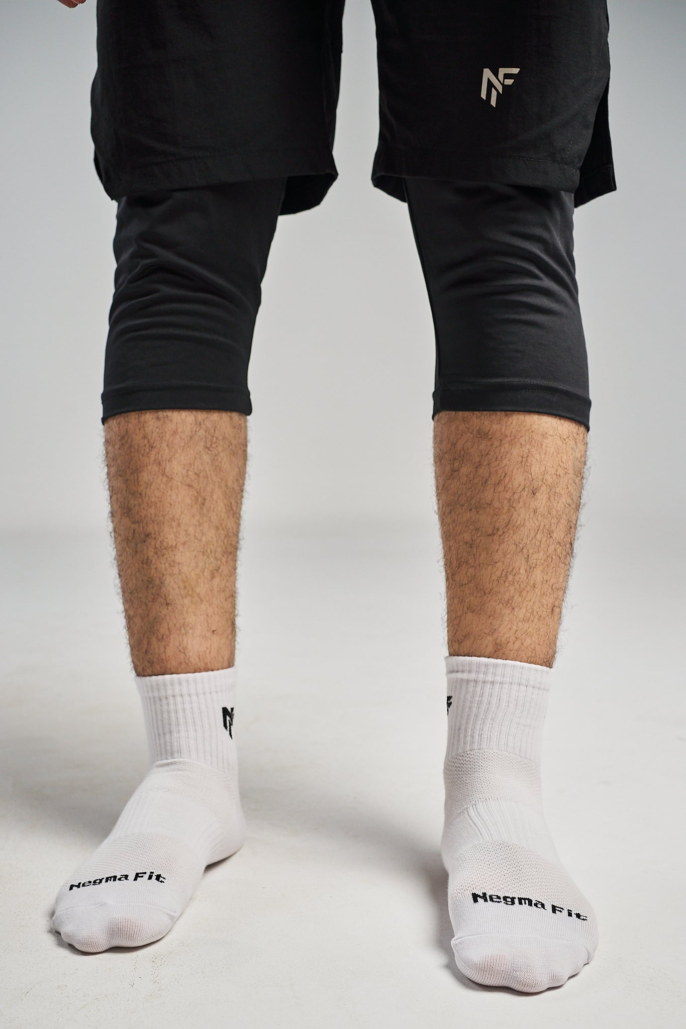 Cotton Sports Crew Socks – White