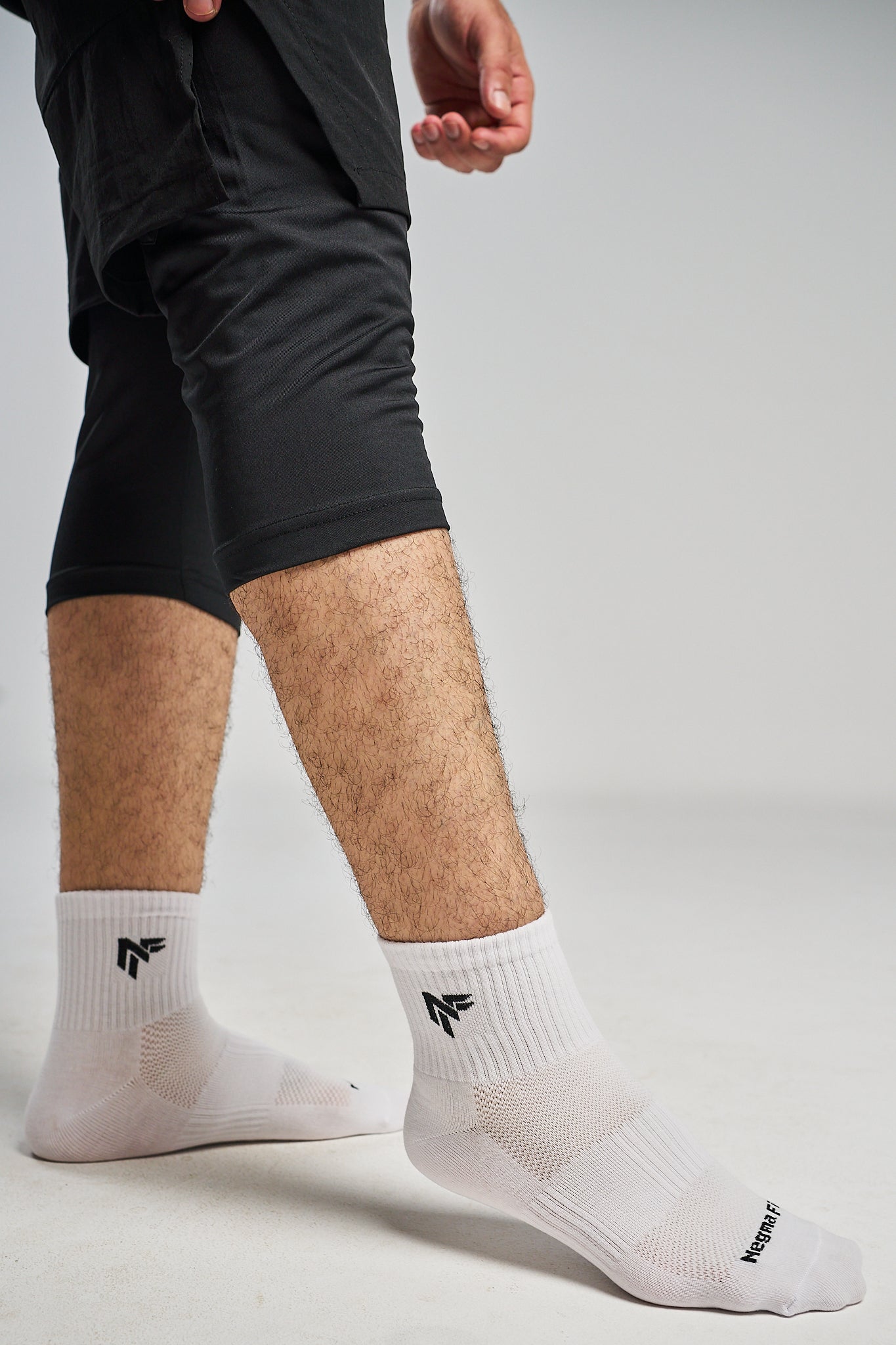 Cotton Sports Crew Socks – White