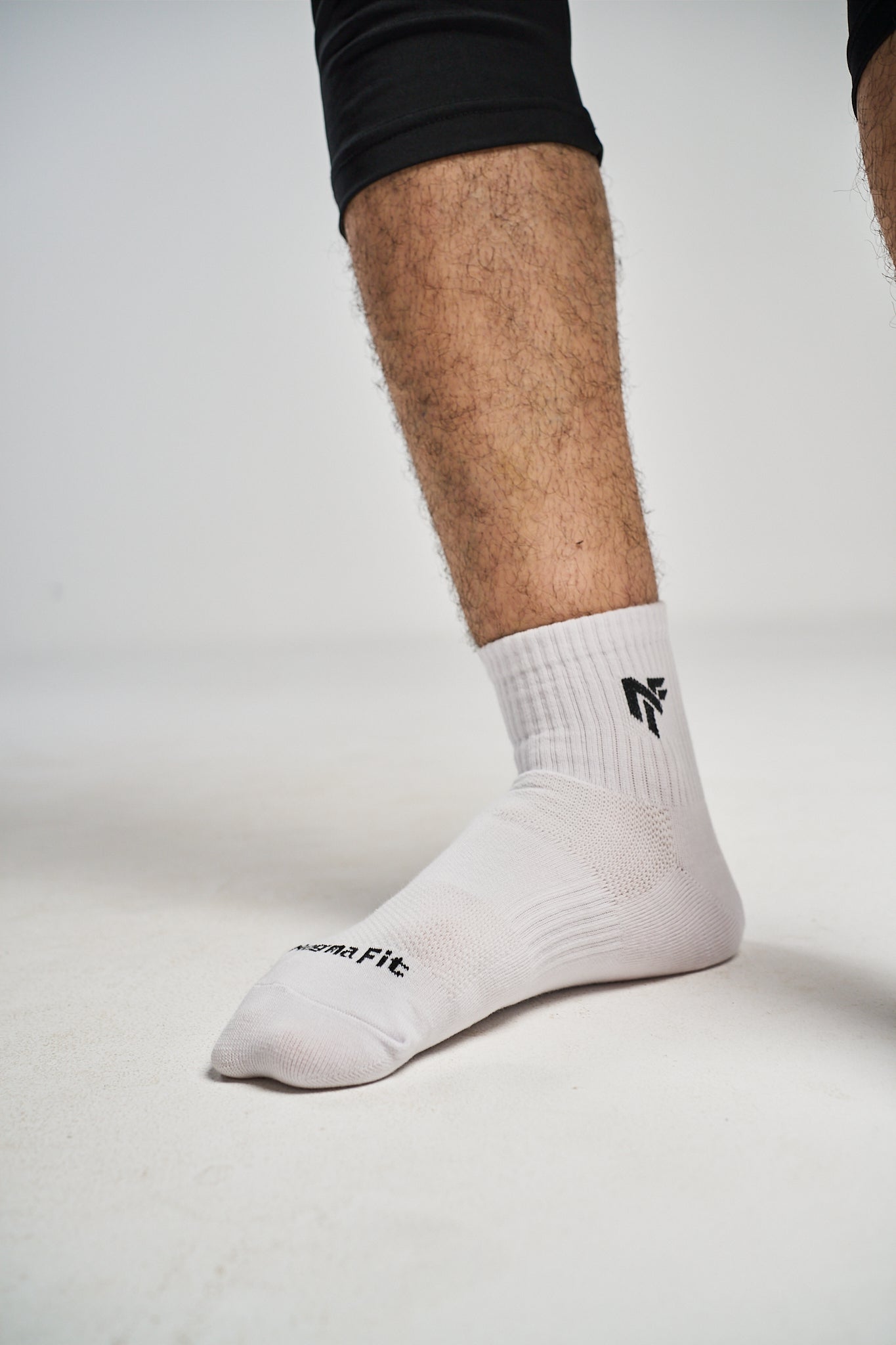 Cotton Sports Crew Socks – White