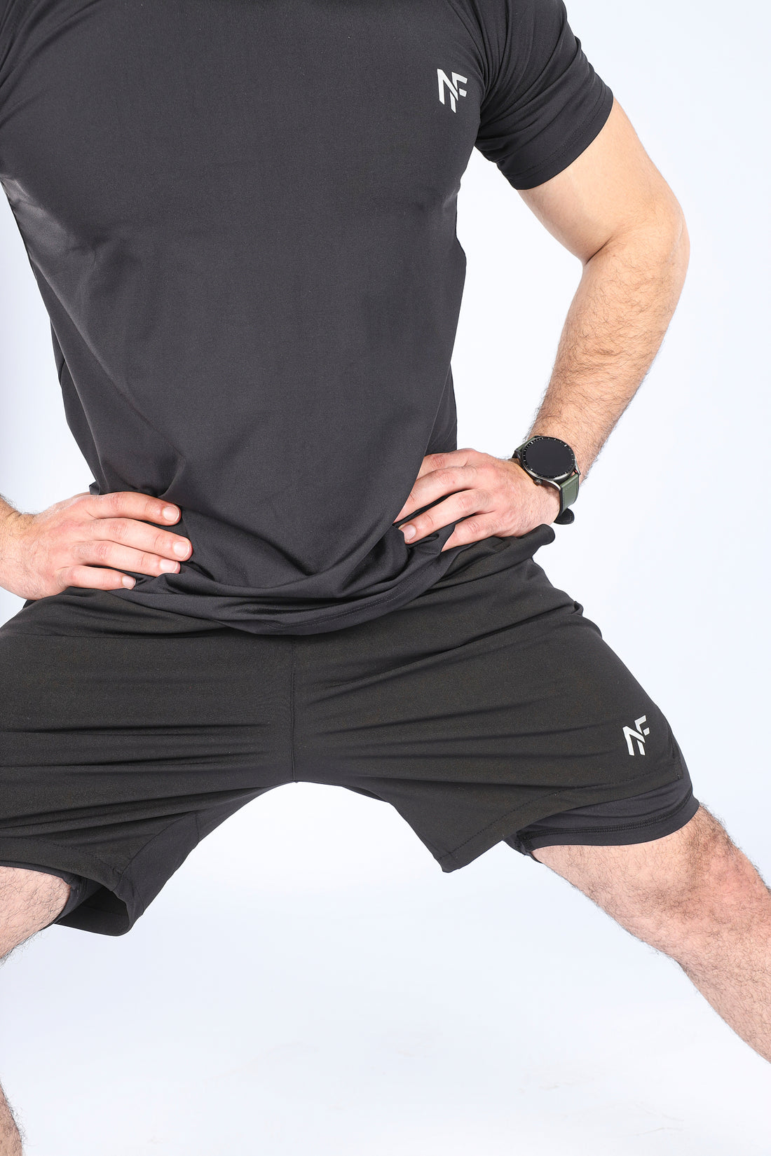 Men's 2-in-1 Performance Training Shorts – Black
