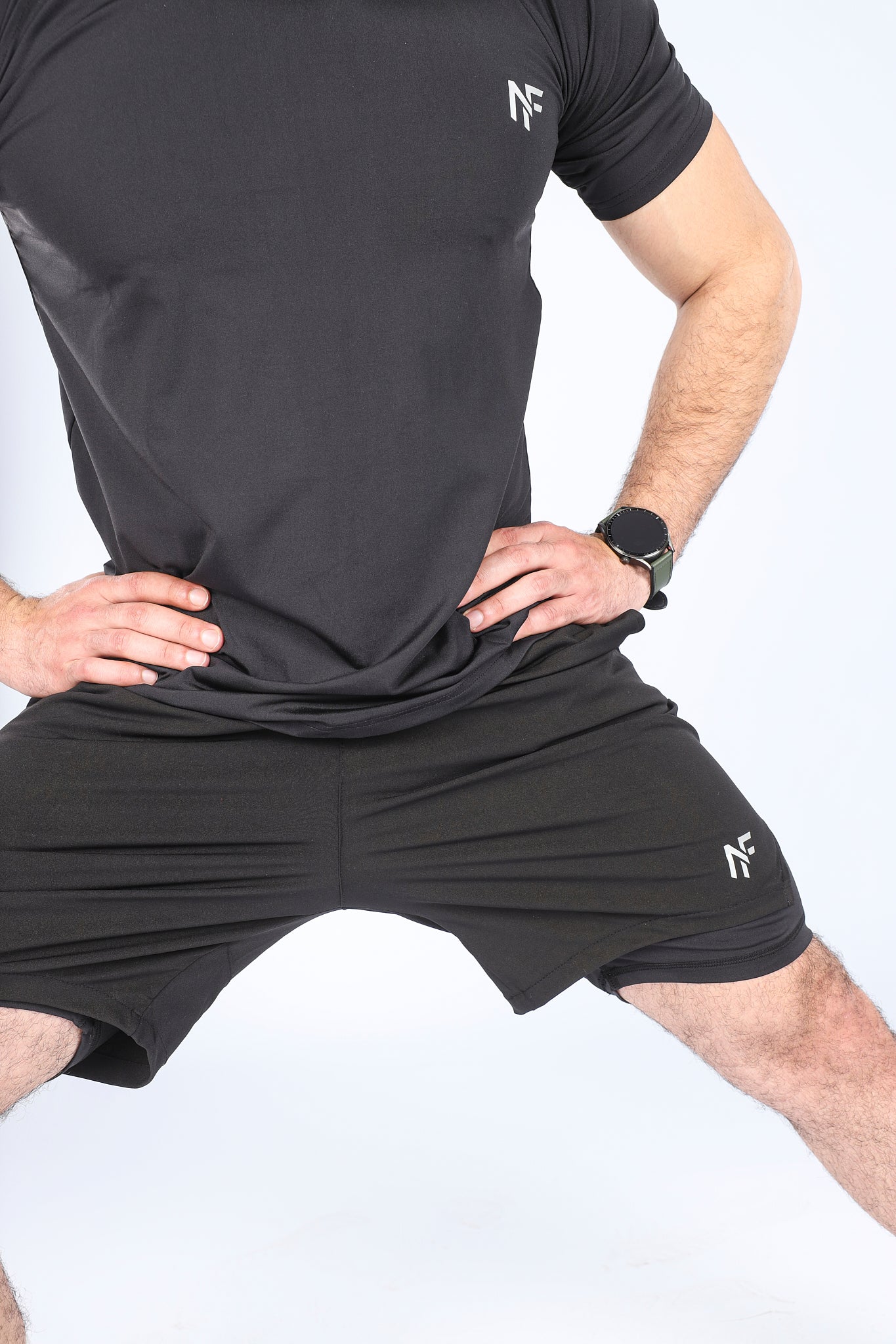Men's 2-in-1 Performance Training Shorts – Black