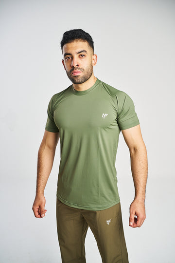 Men's Performance Training T-Shirt – Olive Green