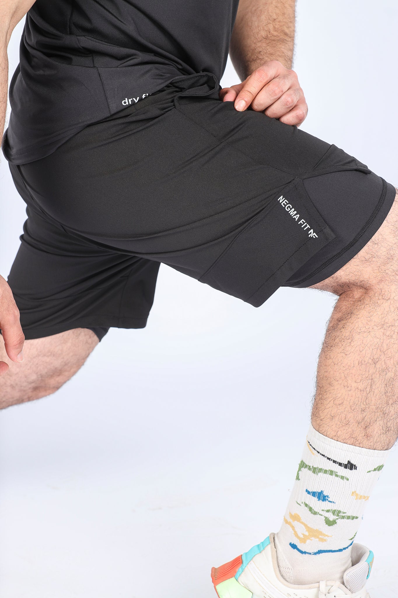 Men's 2-in-1 Performance Training Shorts – Black