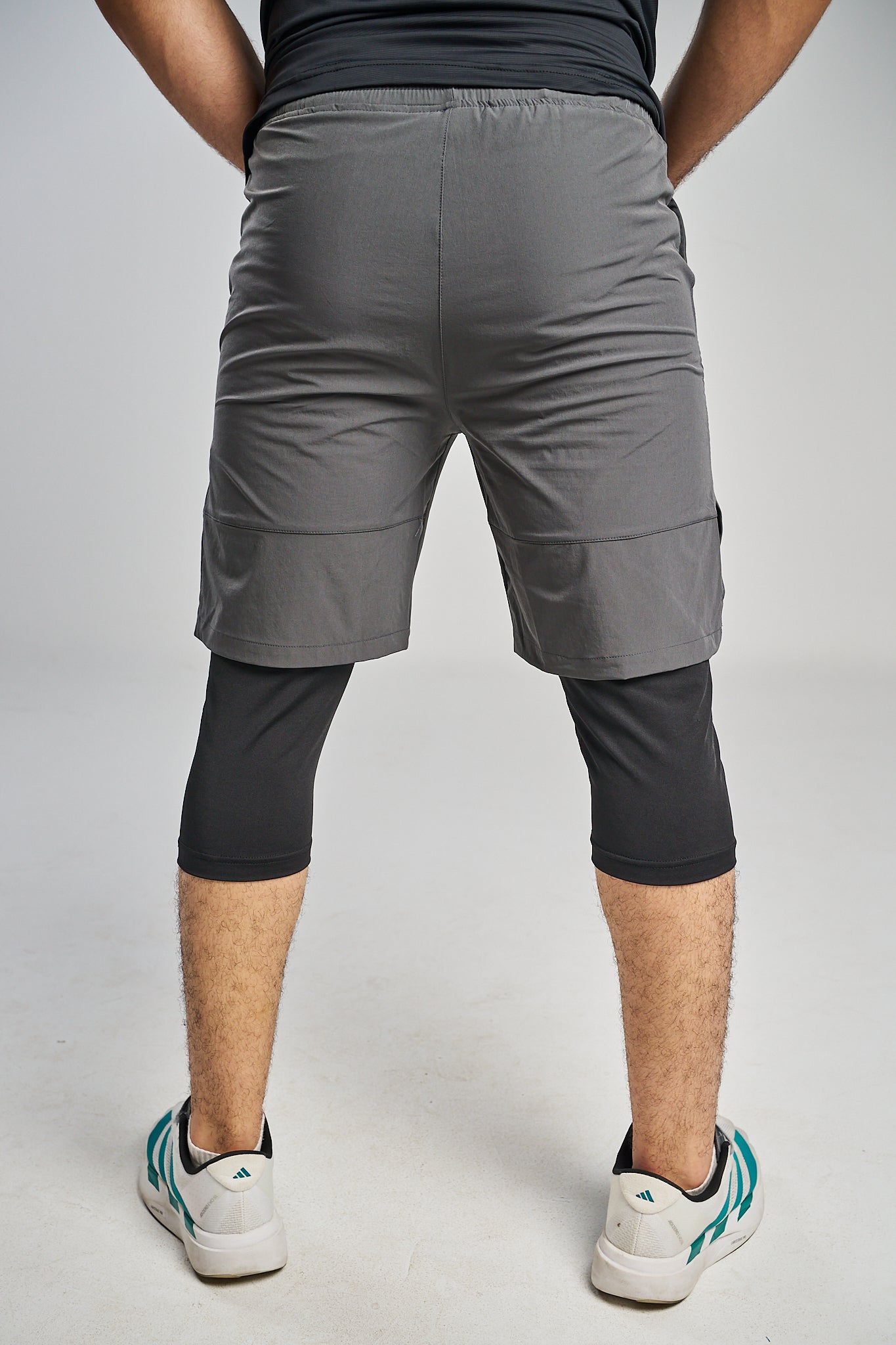 Men's 2-in-1 Performance Training Shorts –  Grey