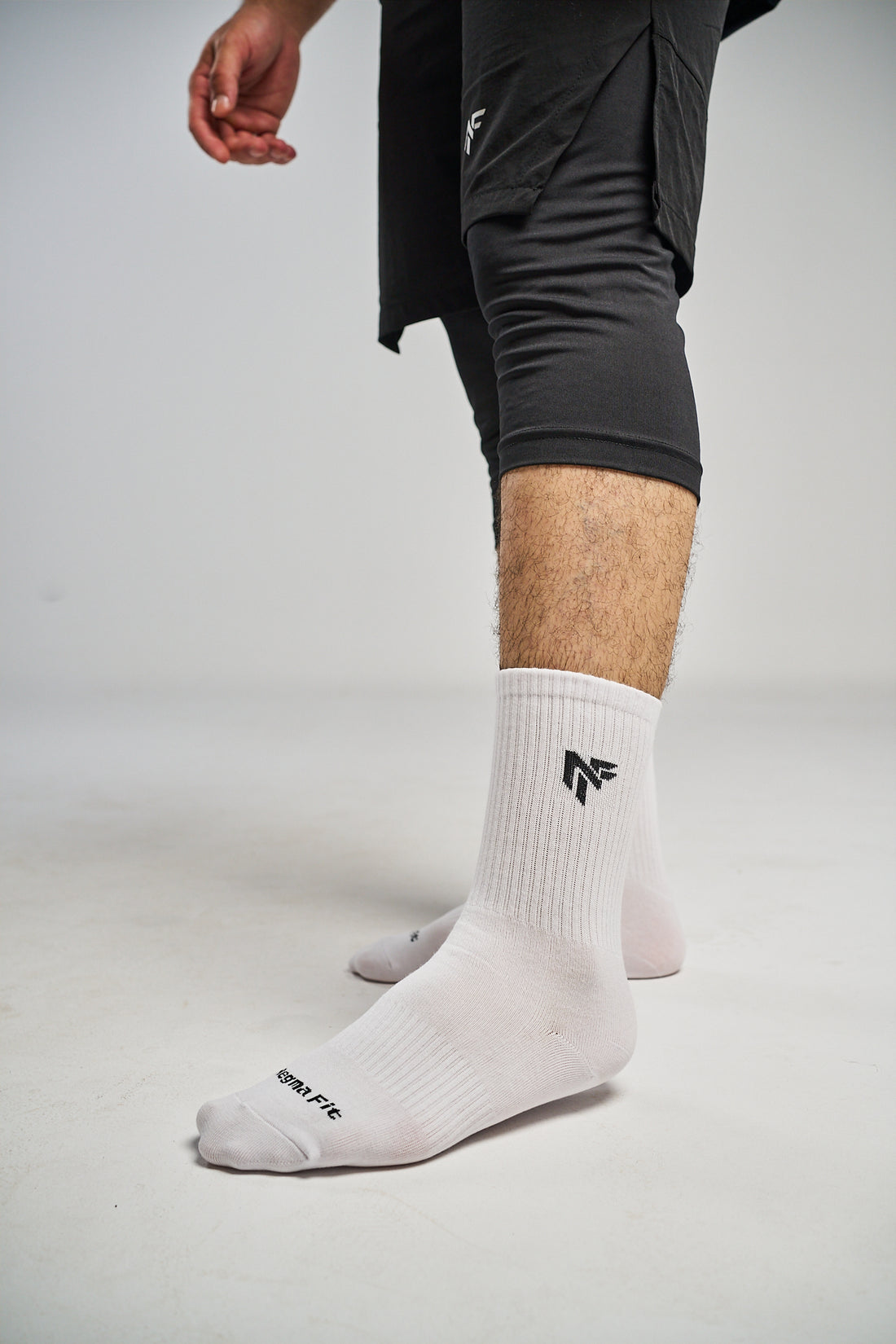 Cotton Sports Crew Socks – White