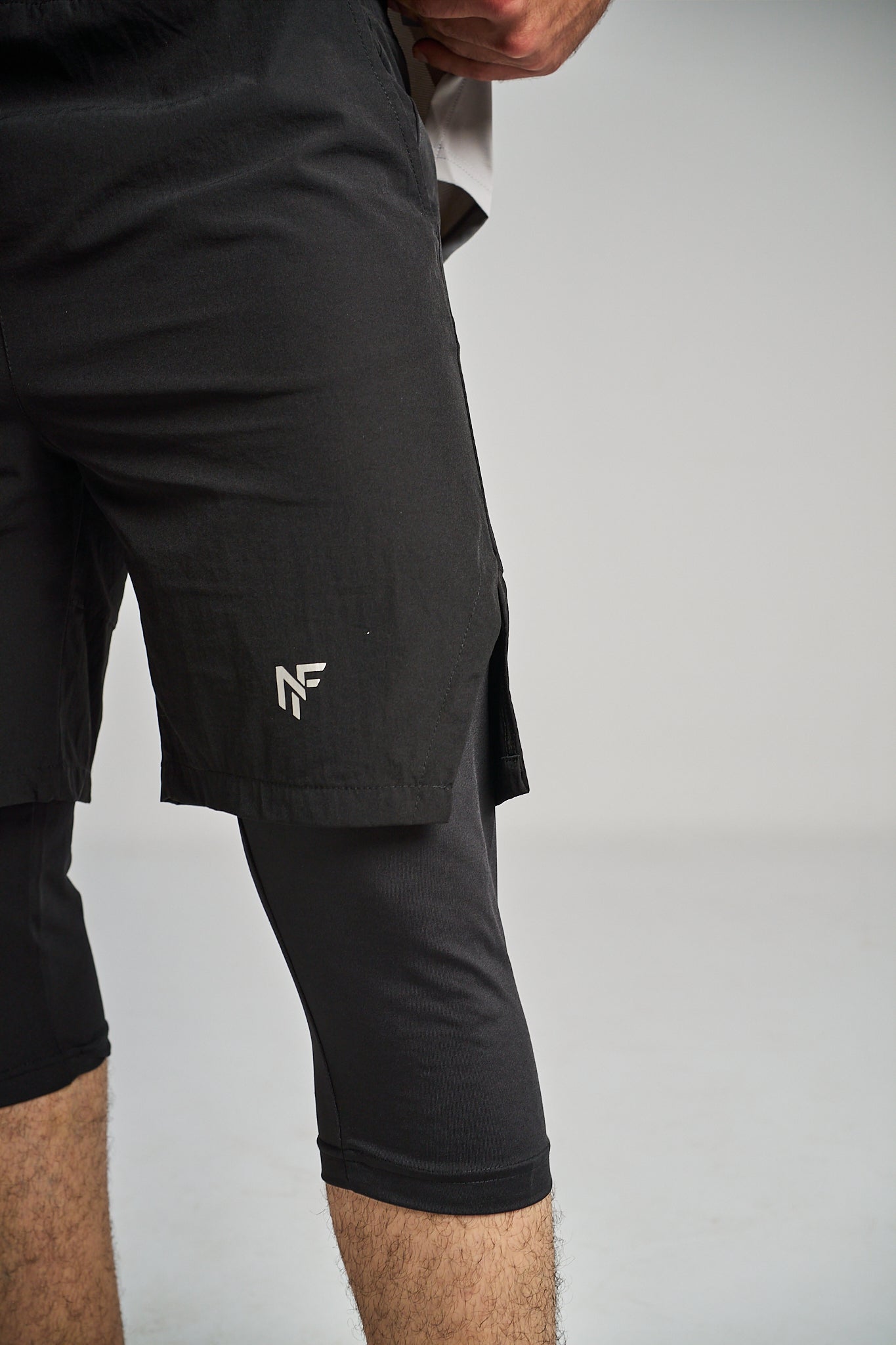 Men's 2-in-1 Performance Training Shorts – Black