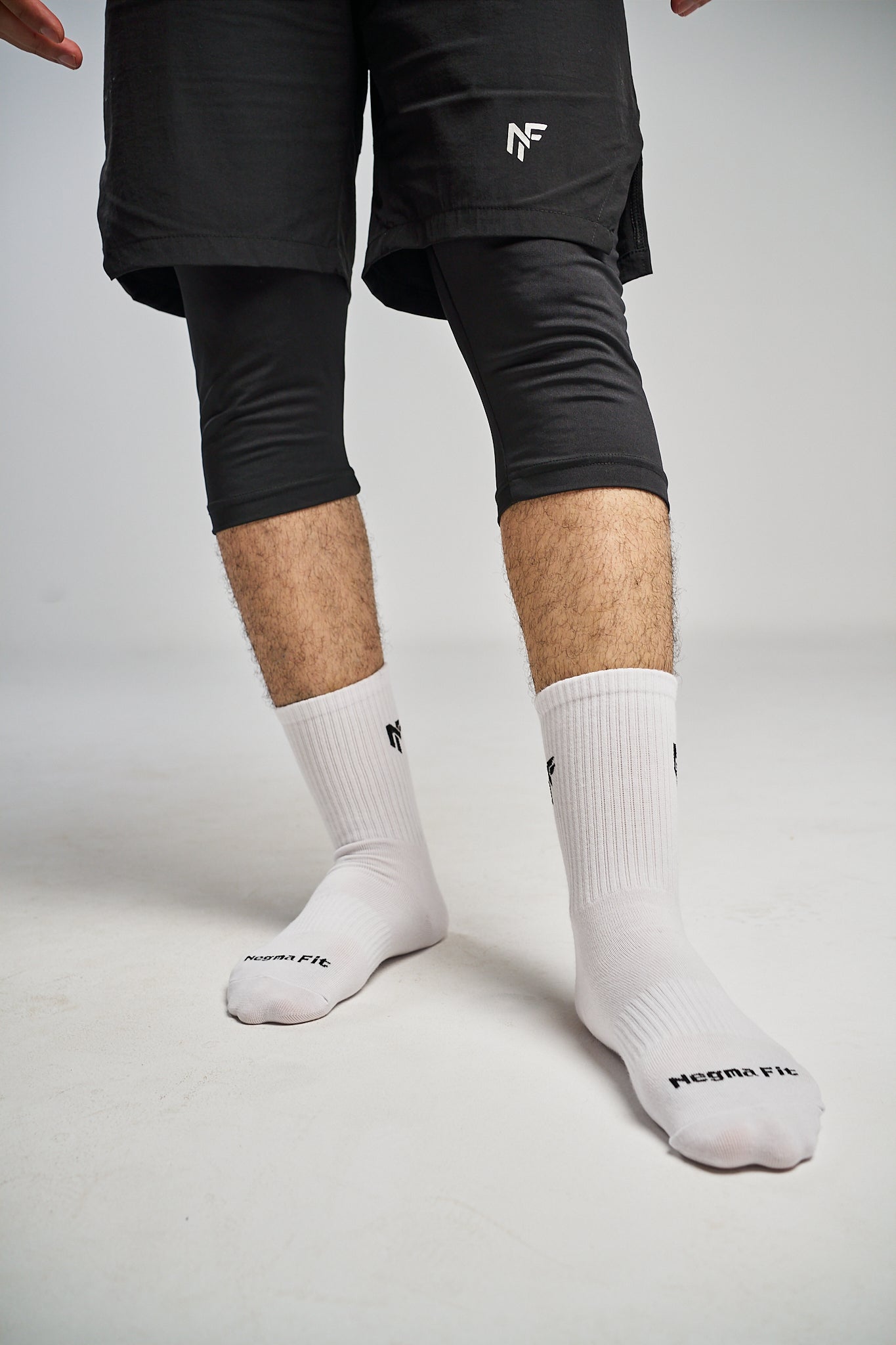 Cotton Sports Crew Socks – White
