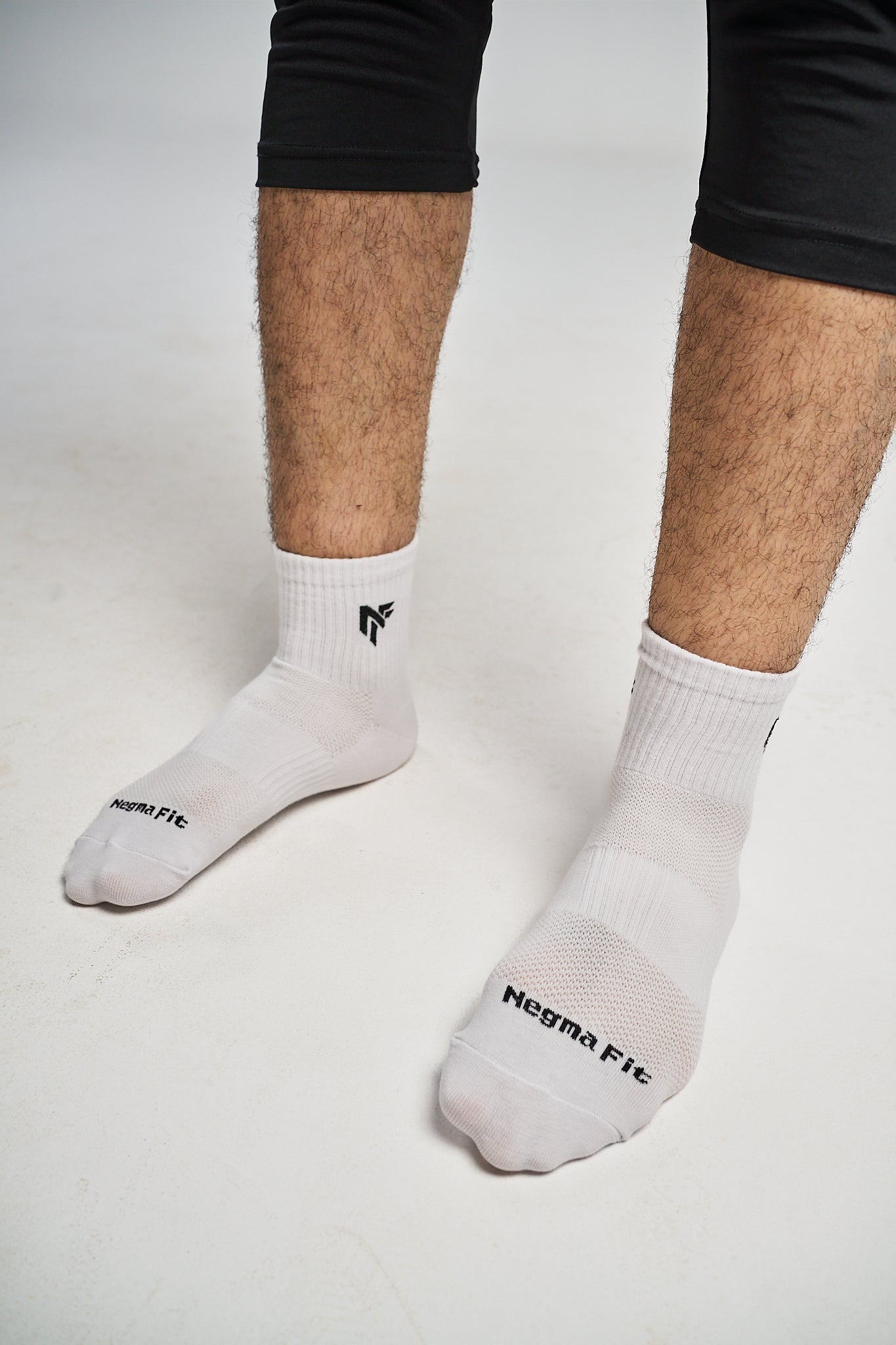 Cotton Sports Crew Socks – White